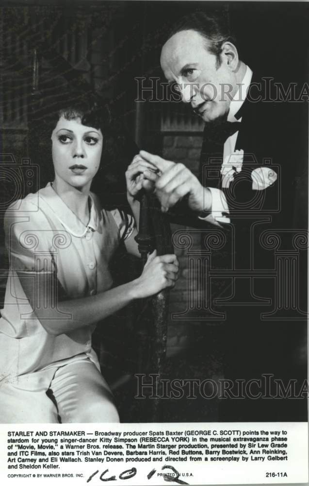 1979 Press Photo Rebecca York &amp; George C. Scott costar in &quot;Movie, Movie&quot;- Historic Images