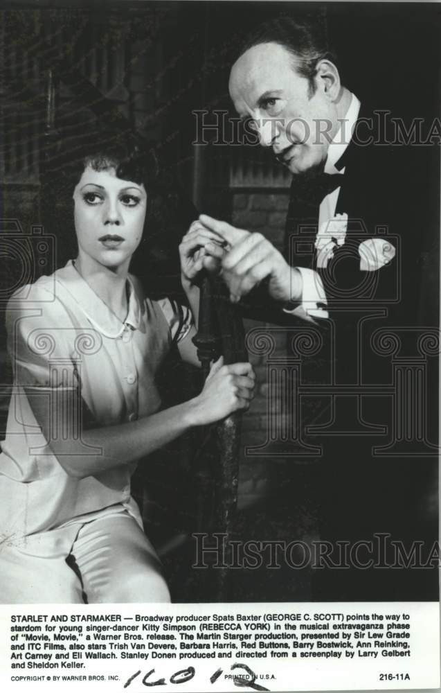 1979 Press Photo Rebecca York & George C. Scott costar in "Movie, Movie"- Historic Images