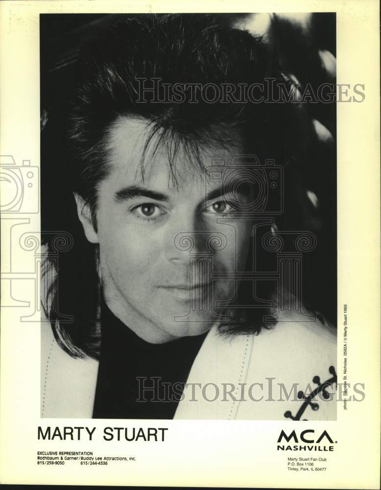 1983 Press Photo MCA Nashville recording artist Marty Stuart - tup04082- Historic Images