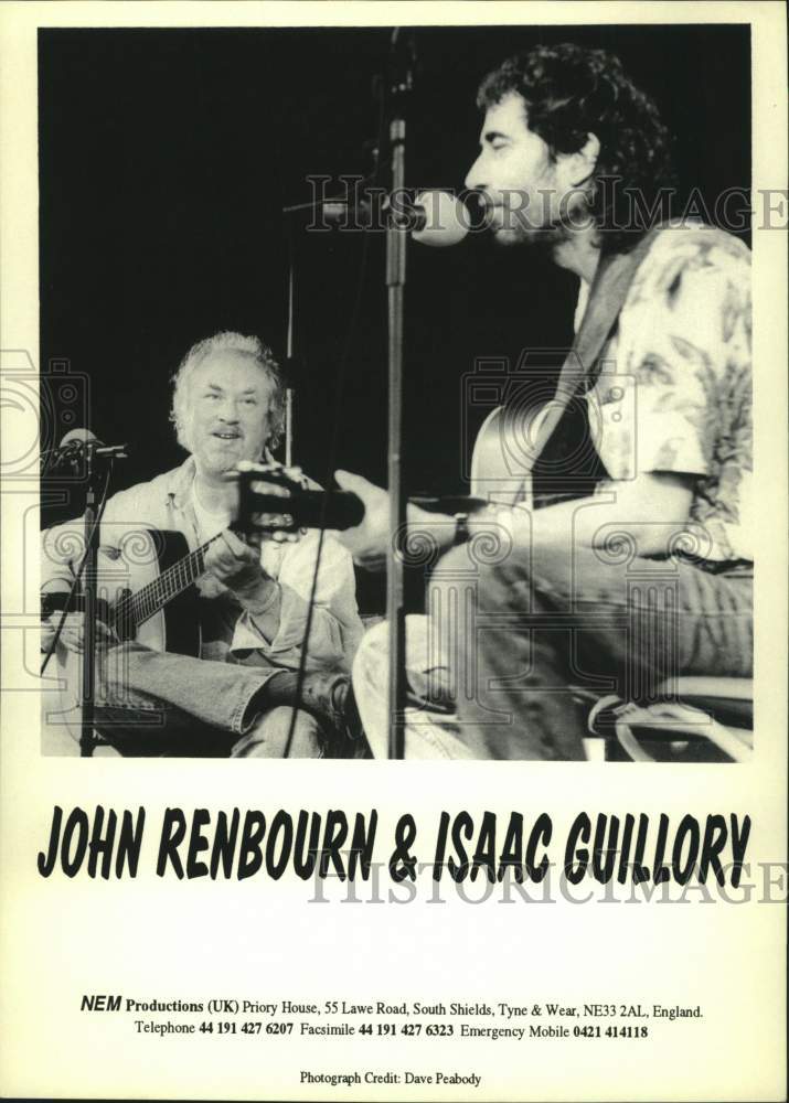1996 Press Photo Musical performers John Renbourn and Isaac Guillory - tup04099- Historic Images