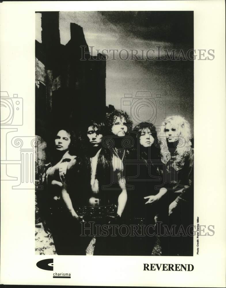 1990 Press Photo Charisma Records recording artists Reverend - tup04105- Historic Images