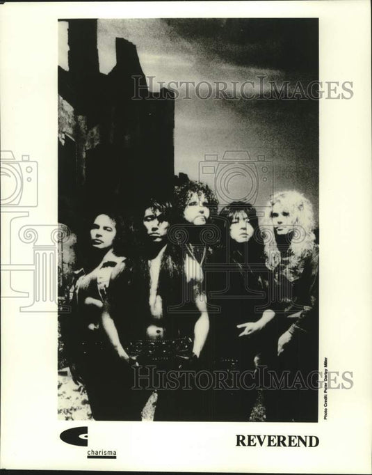 1990 Press Photo Charisma Records recording artists Reverend - tup04105- Historic Images