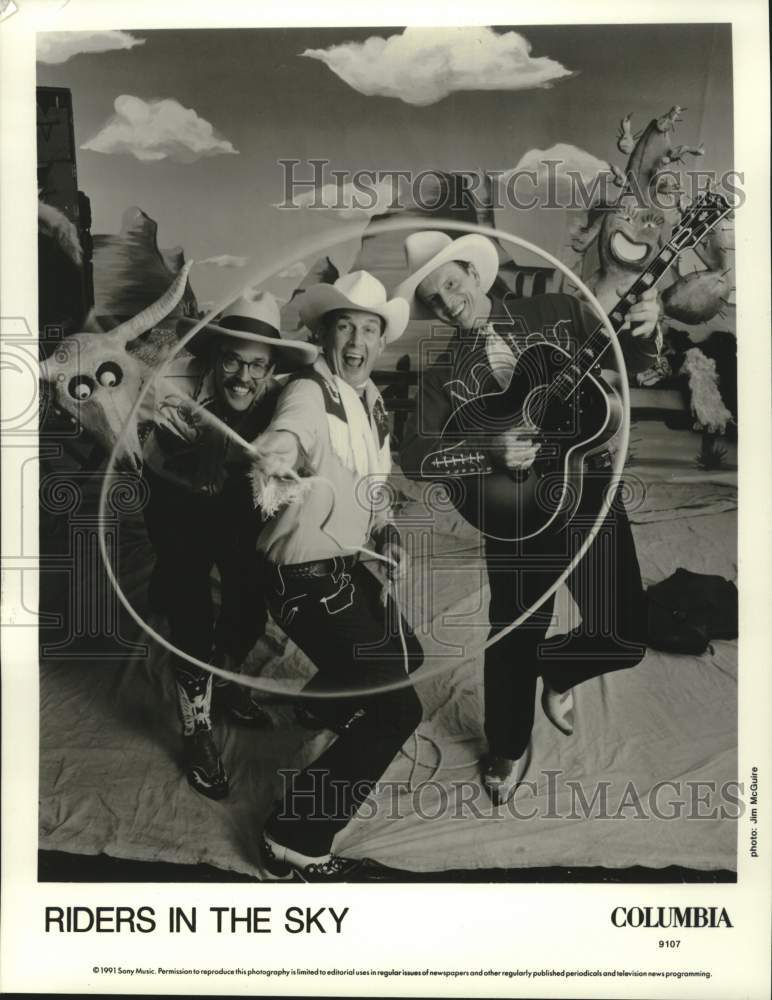 1991 Press Photo Columbia Records recording artists Riders In The Sky- Historic Images