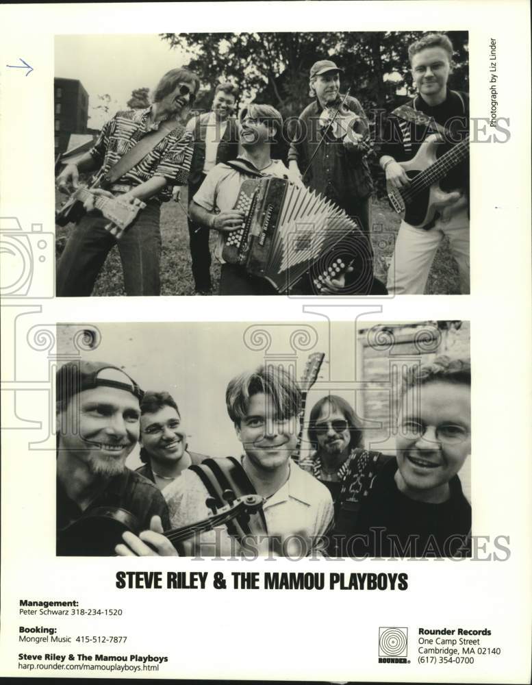 1999 Press Photo Recording artists Steve Riley &amp; The Mamou Playboys - tup04124- Historic Images