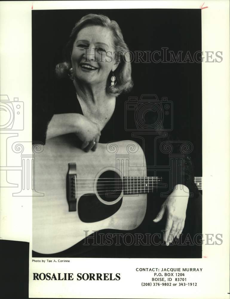 1995 Press Photo Musical artist Rosalie Sorrels - tup04132- Historic Images