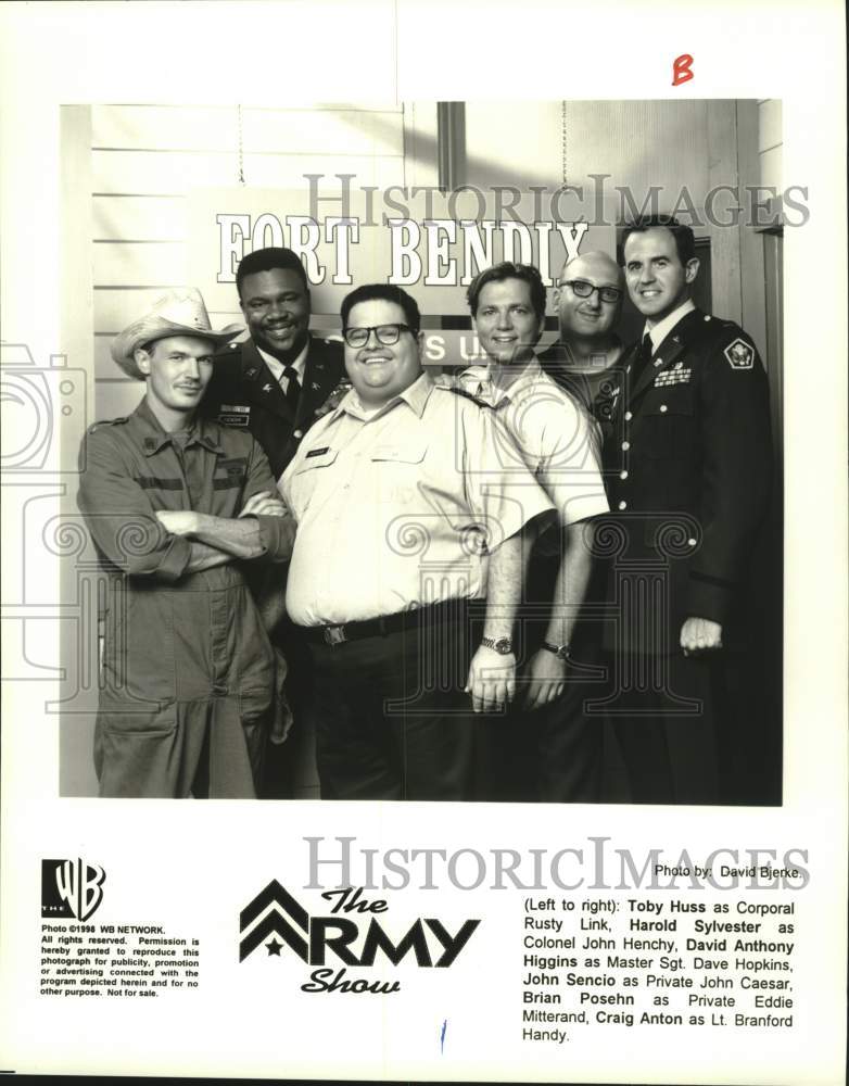1998 Press Photo Cast of &quot;The Army Show&quot; on the WB Network - tup04170- Historic Images