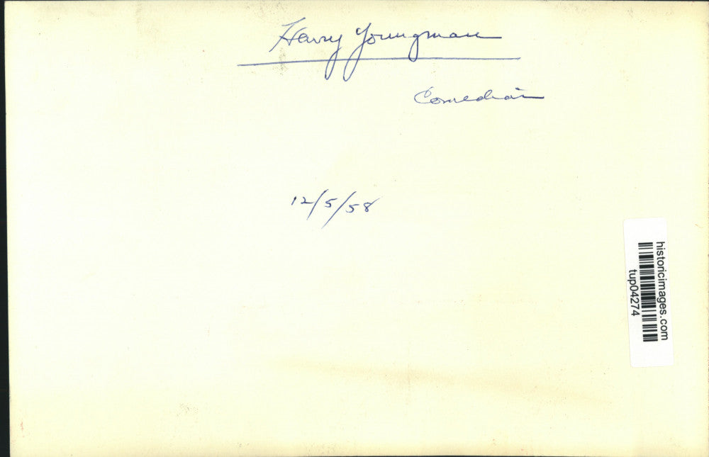 1958 Press Photo Henny Youngman, Violinist and Comedian - tup04274