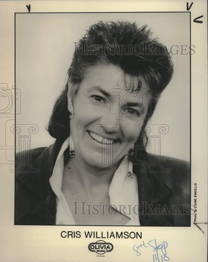 1987 Press Photo Olivia Records recording artist Cris Williamson - tup04315- Historic Images