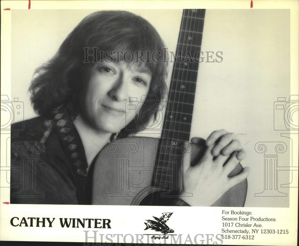 1992 Press Photo Flying Fish Records recording artist Cathy Winter - tup04438- Historic Images