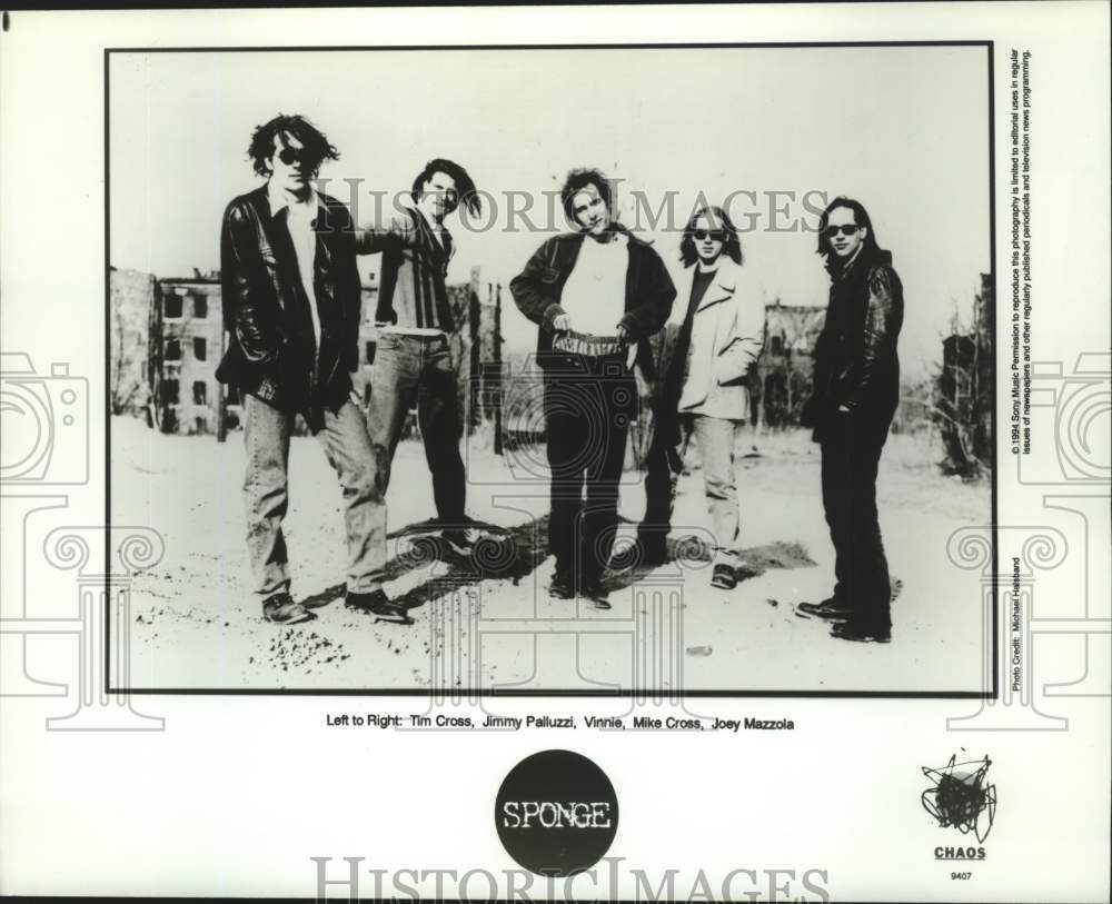 1995 Press Photo Chaos Records recording artists Sponge - tup04526- Historic Images