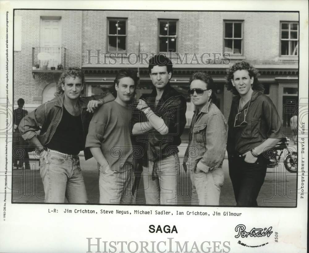 1985 Press Photo Portrait Records recording artists Saga - tup04591- Historic Images