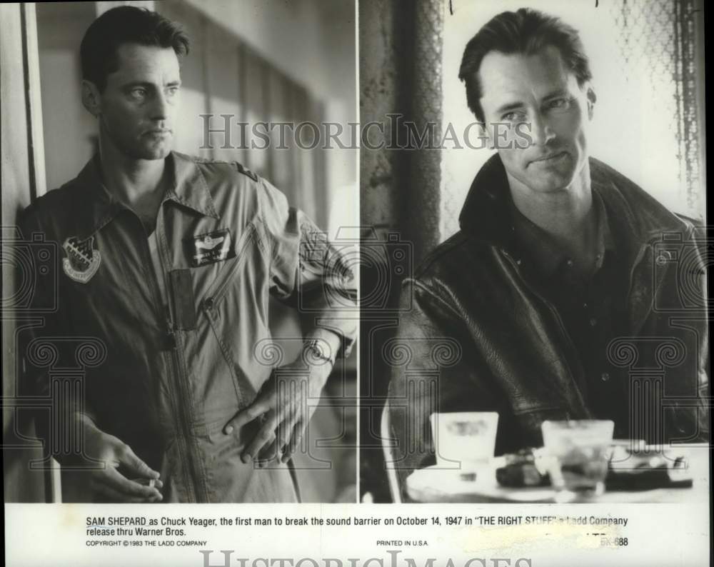 1983 Press Photo Sam Shepard stars as Chuck Yeager in &quot;The Right Stuff&quot;- Historic Images