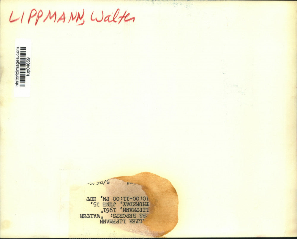 1961 Press Photo Walter Lippmann profiled on CBS Reports - tup04659