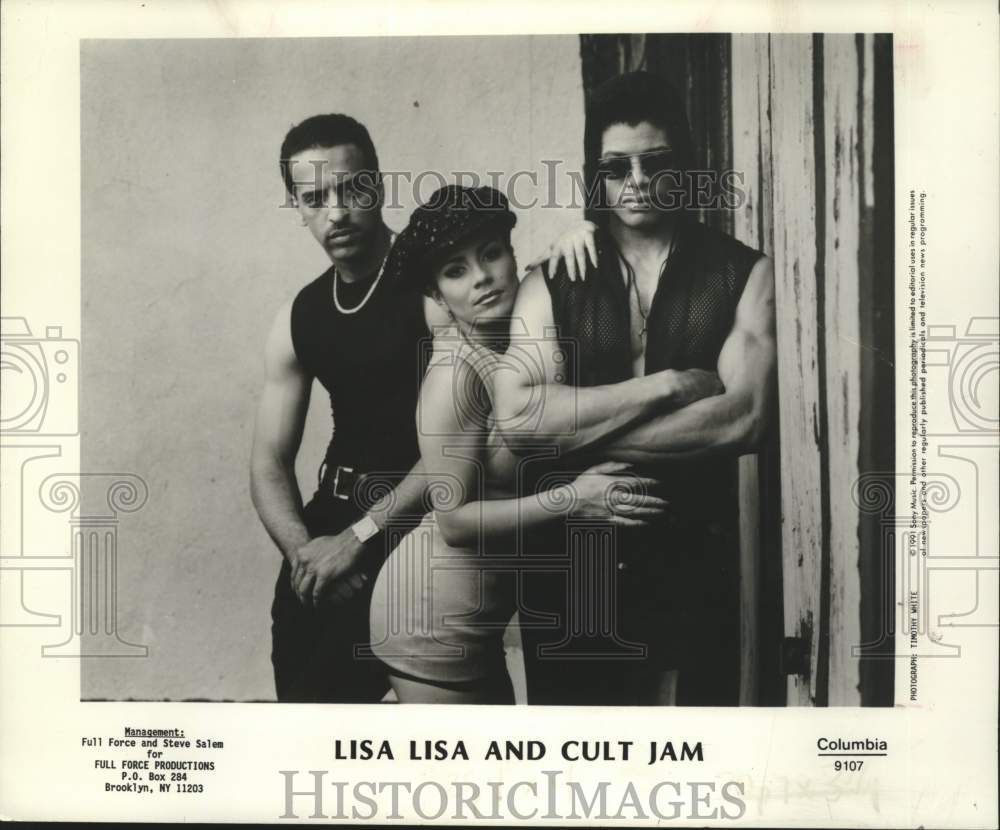 1991 Press Photo Columbia Records recording artists Lisa Lisa and Cult Jam- Historic Images