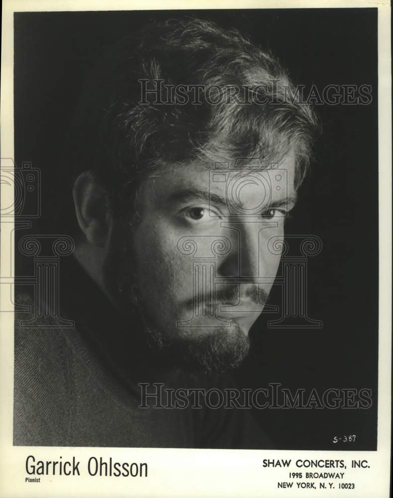 1981 Press Photo Classical pianist Garrick Ohlsson - tup04825- Historic Images