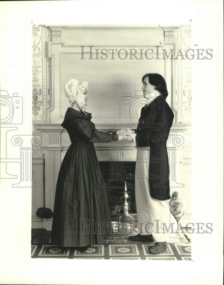 1996 Press Photo Wedding performance at Old Sturbridge Village, Massachusetts- Historic Images
