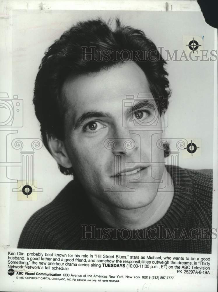 1987 Press Photo Ken Olin stars as Michael in "Thirty Something" on ABC- Historic Images