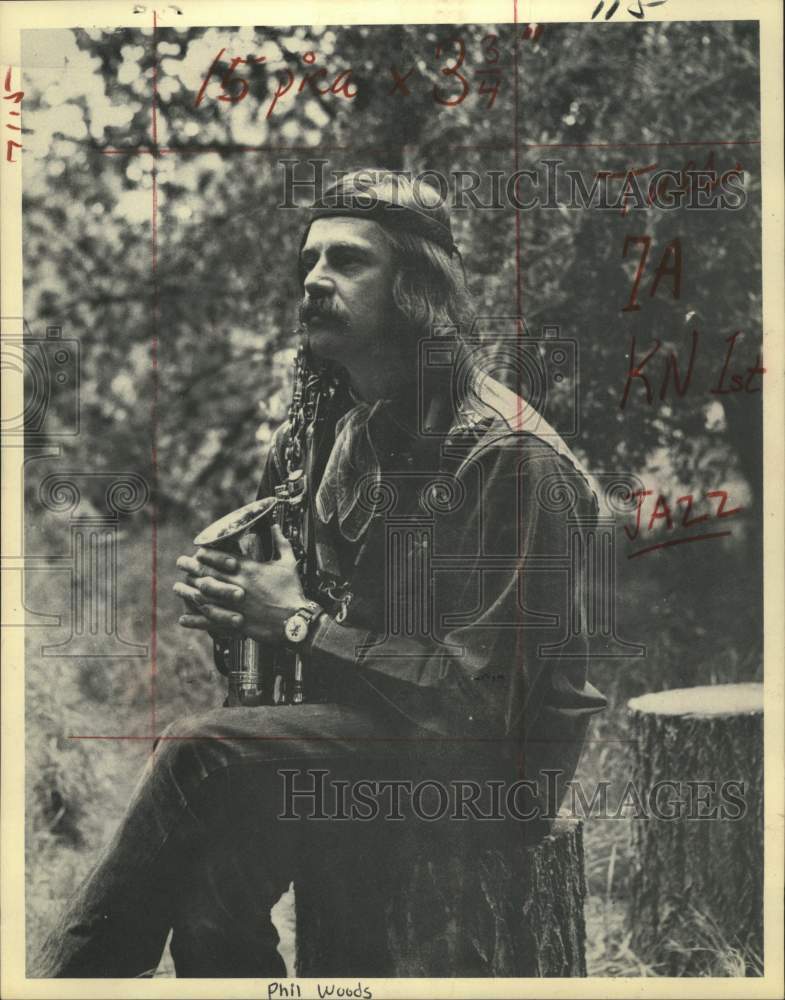 1975 Press Photo Saxophonist Phil Woods - tup04999- Historic Images
