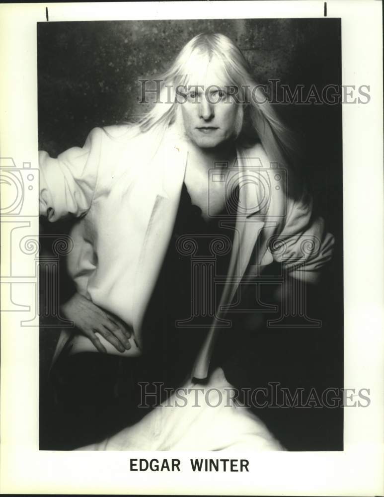 1992 Press Photo Recording artist Edgar Winter - tup05046- Historic Images