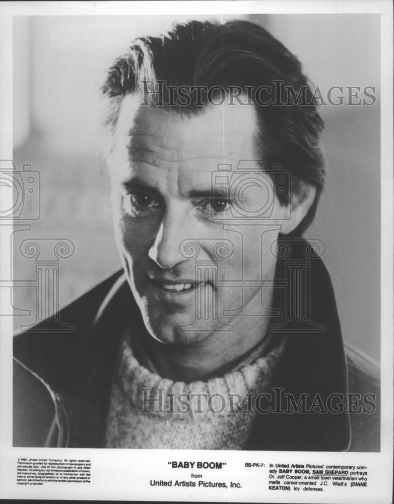 1987 Press Photo Sam Shepard stars as Dr. Jeff Cooper in &quot;Baby Boom&quot; - tup05099- Historic Images