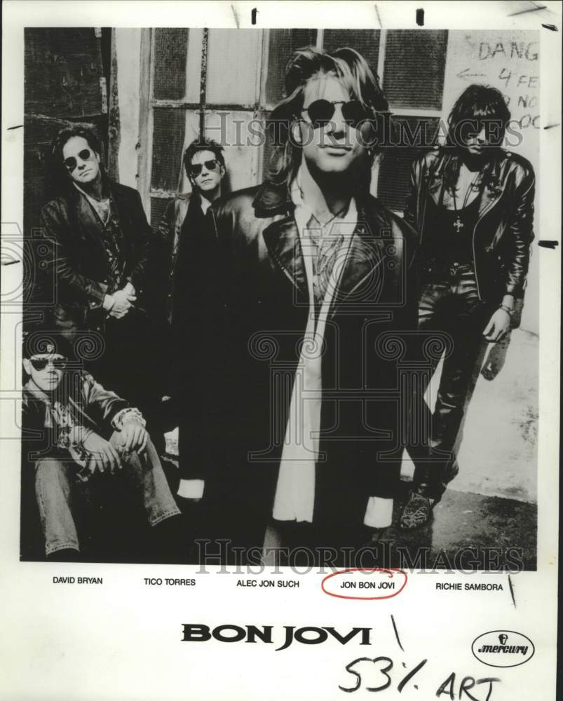 1983 Press Photo Mercury Records recording artists Bon Jovi - tup05221- Historic Images