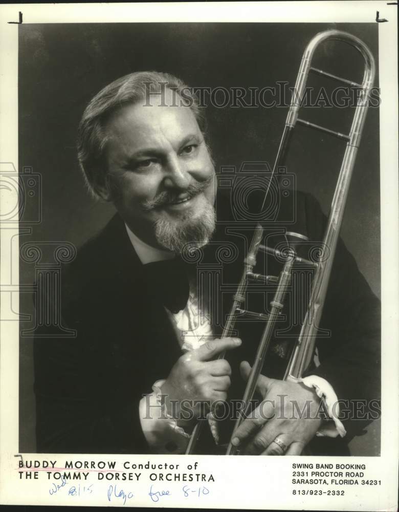 1990 Press Photo Buddy Morrow, Conductor of The Tommy Dorsey Ochestra- Historic Images