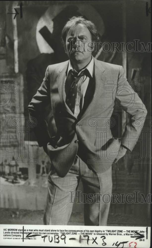 1983 Press Photo Vic Morrow stars in "Twilight Zone - The Movie" - tup05235- Historic Images