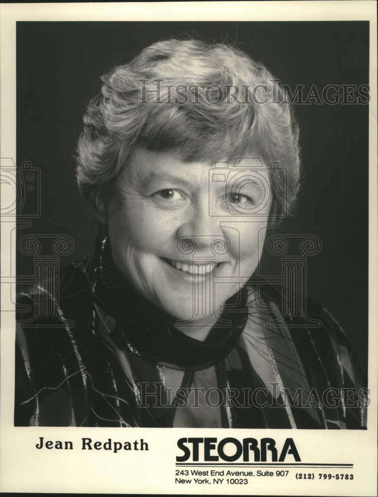 1995 Press Photo New York singer Jean Redpath - tup05267- Historic Images