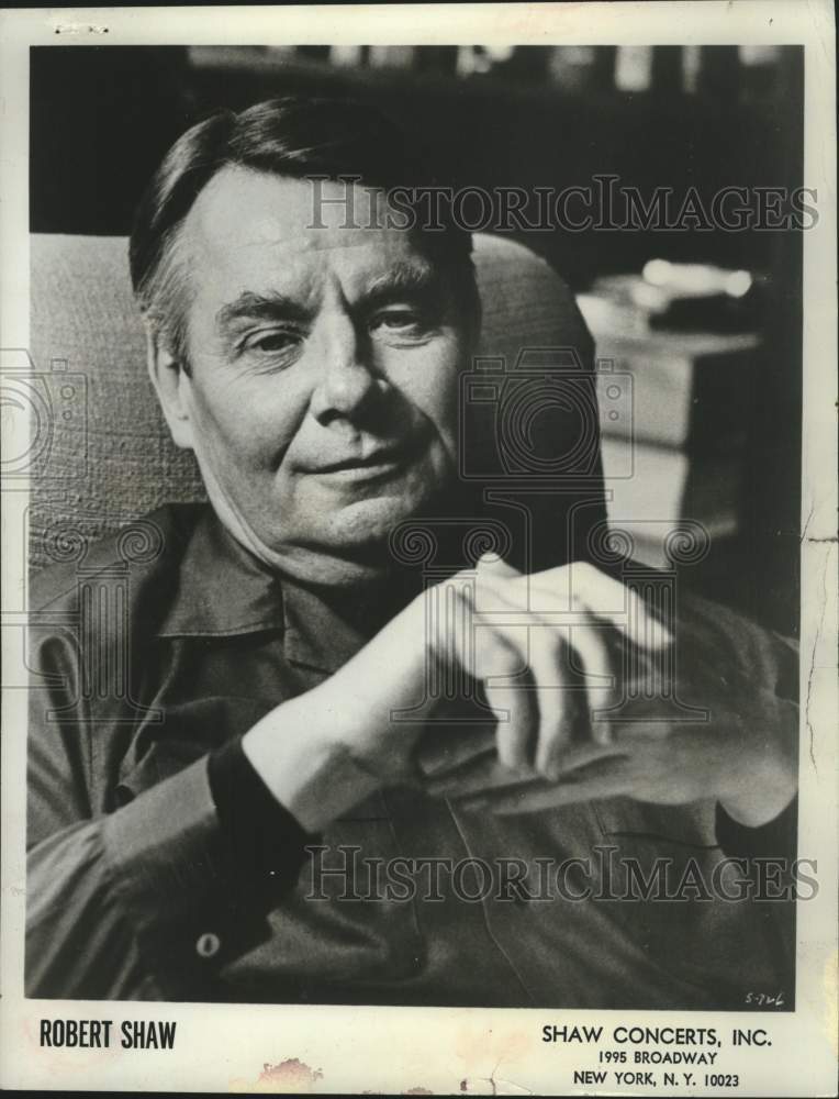 1977 Press Photo Musical artist Robert Shaw, New York - tup05302- Historic Images