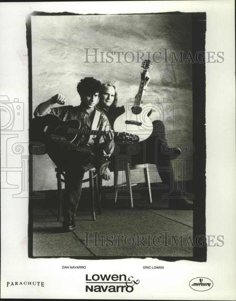 1993 Press Photo Mercury Records recording artists Eric Lowen & Dan Navarro- Historic Images