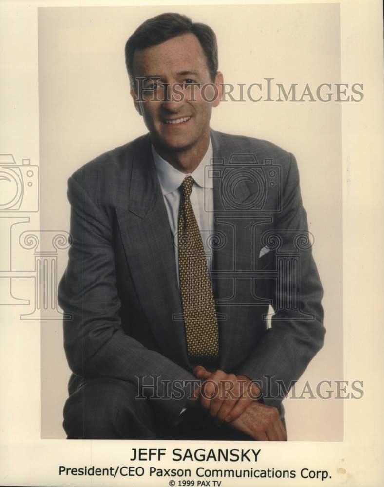 1999 Press Photo Jeff Sagansky, President/CEO, Paxson Communication Corp.- Historic Images