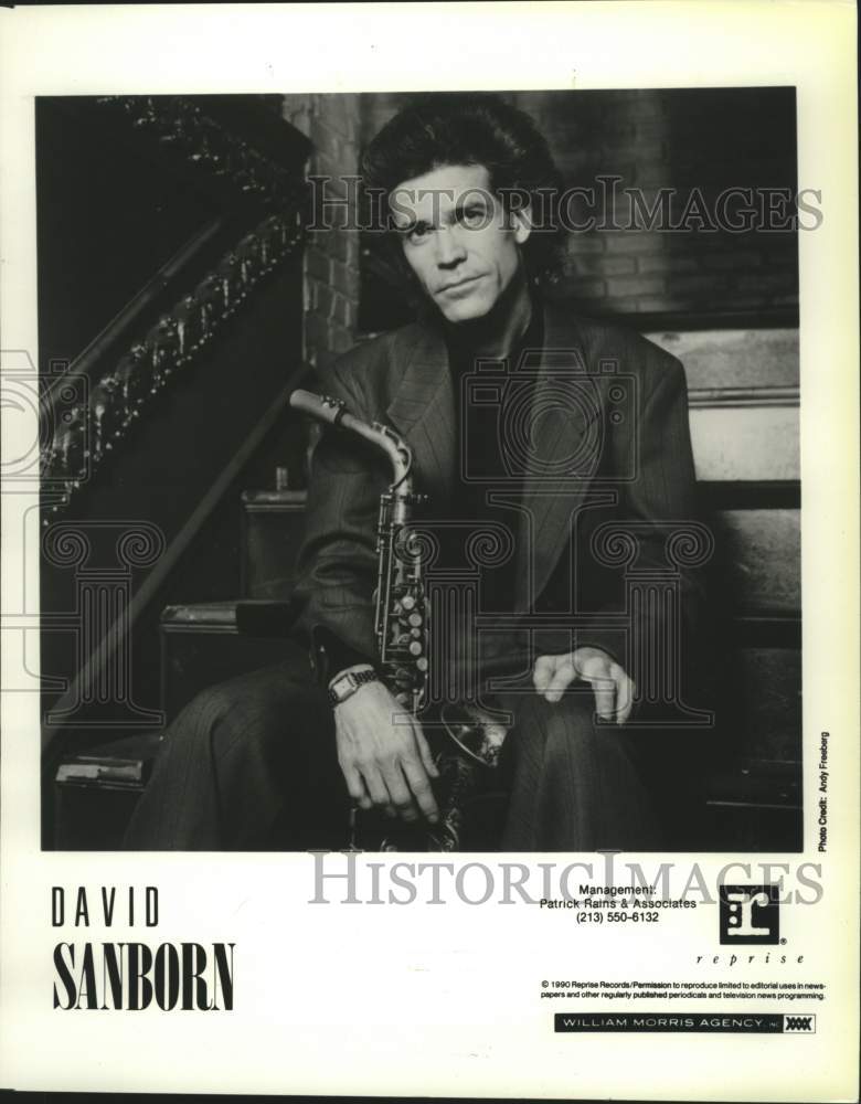 1990 Press Photo Reprise Records recording artist David Sanborn - tup05405- Historic Images