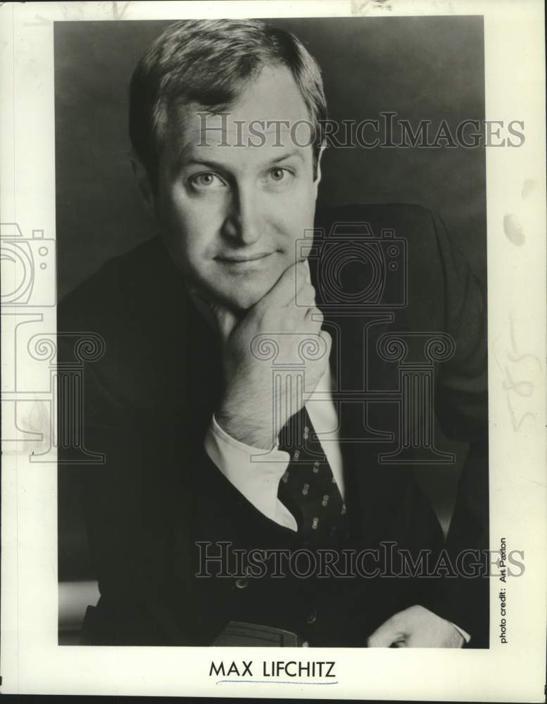 1987 Press Photo Pianist Max Lifchitz - tup05552- Historic Images