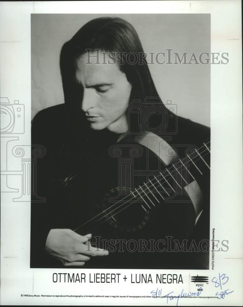 1992 Press Photo Epic Recrods recording artists Ottmar Liebert &amp; Luna Negra- Historic Images