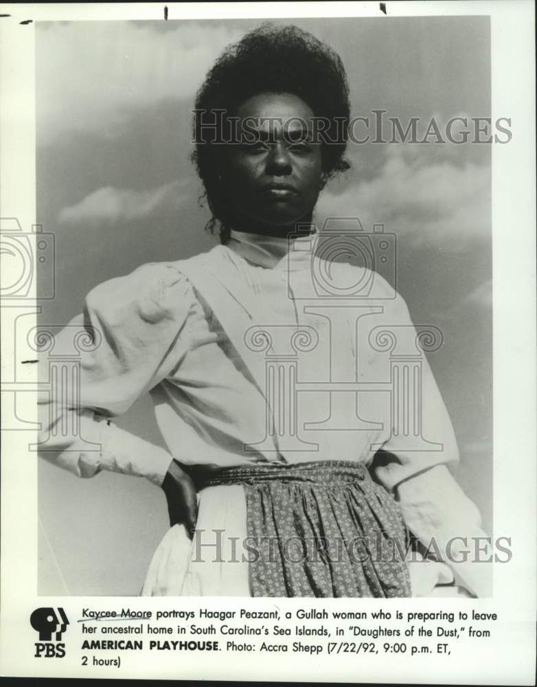 1992 Press Photo Kaycee Moore stars in &quot;Daughters of the Dust&quot; on PBS- Historic Images