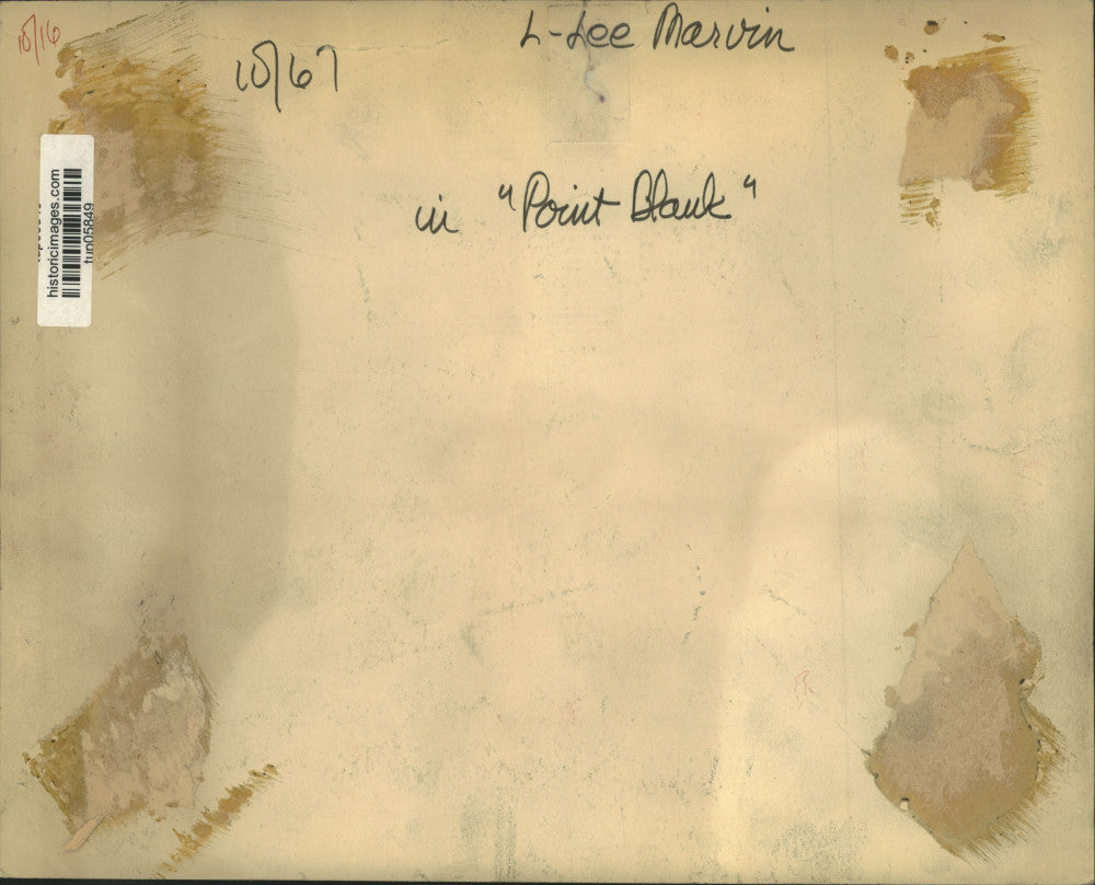 1967 Press Photo Actor Lee Marvin with costar in scene from "Point Blank"