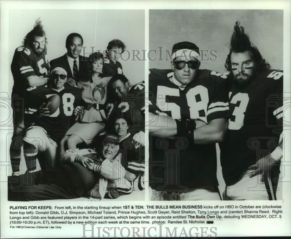 1988 Press Photo Cast of &quot;1st &amp; Ten: The Bulls Mean Business&quot; on HBO - tup05937- Historic Images