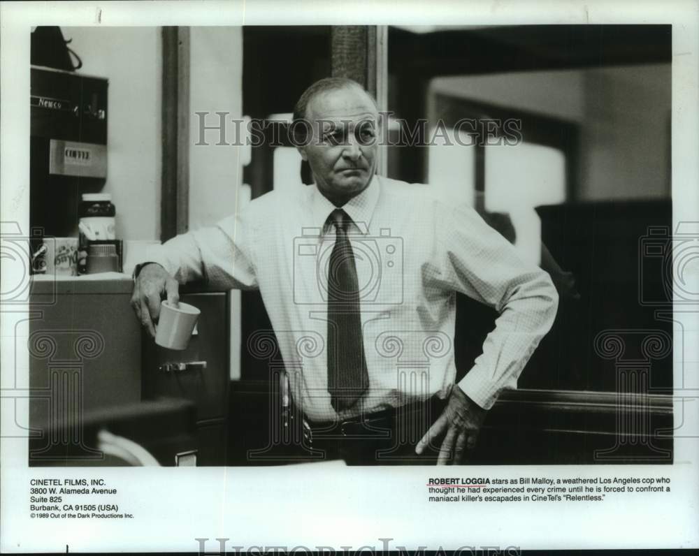 1989 Press Photo Robert Loggia stars as Bill Malloy in &quot;Relentless&quot; - tup05942- Historic Images