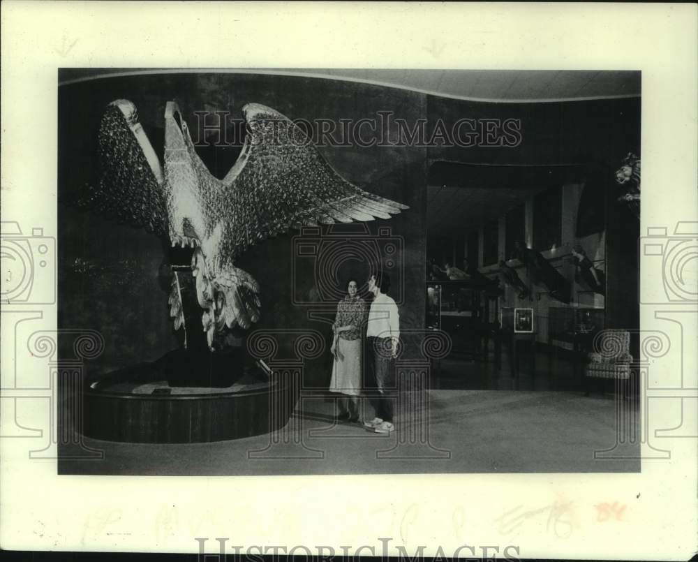1981 Press Photo Interior of the Mariners Museum in Newport News, Virginia- Historic Images