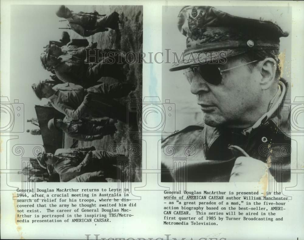 1985 Press Photo General Douglas MacArthur profiled in &quot;American Caesar&quot;- Historic Images