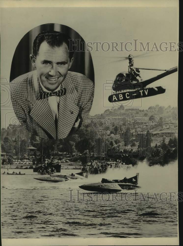 Load image into Gallery viewer, 1958 Press Photo Bill O'Mara, ABC Television sportscaster - tup06219
