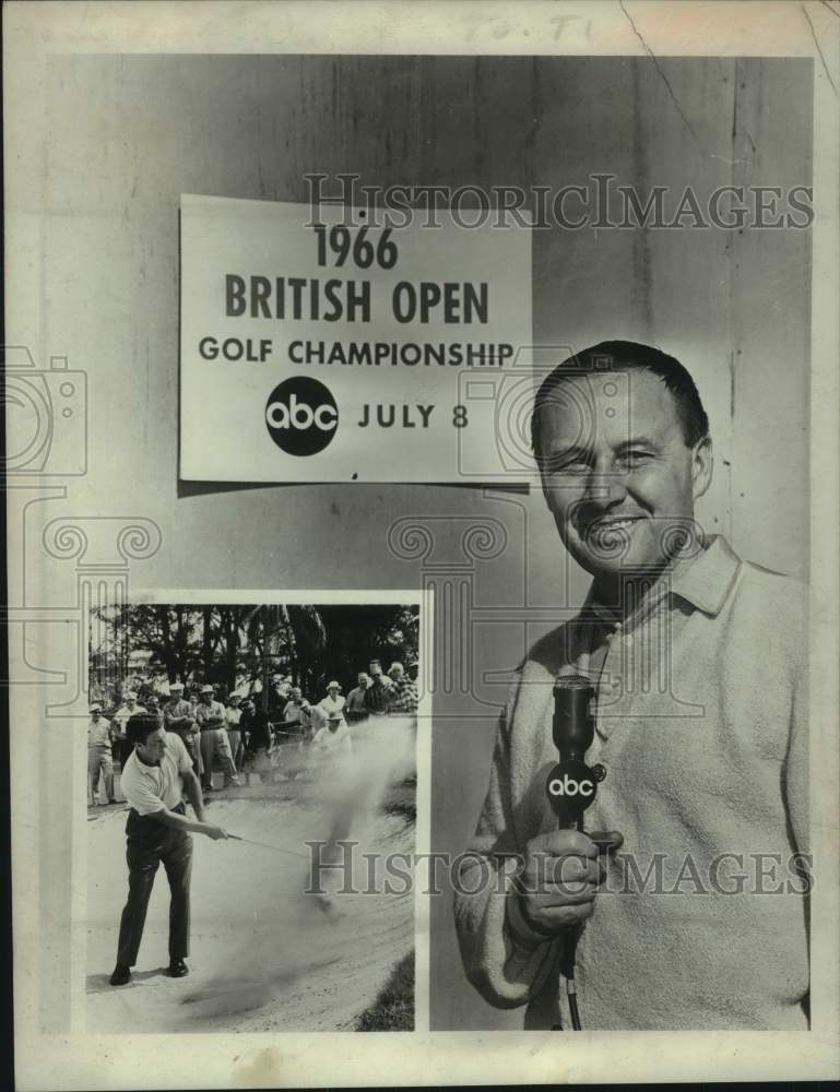 1966 Press Photo ABC News sportscaster Jim McKay covering the British Open- Historic Images