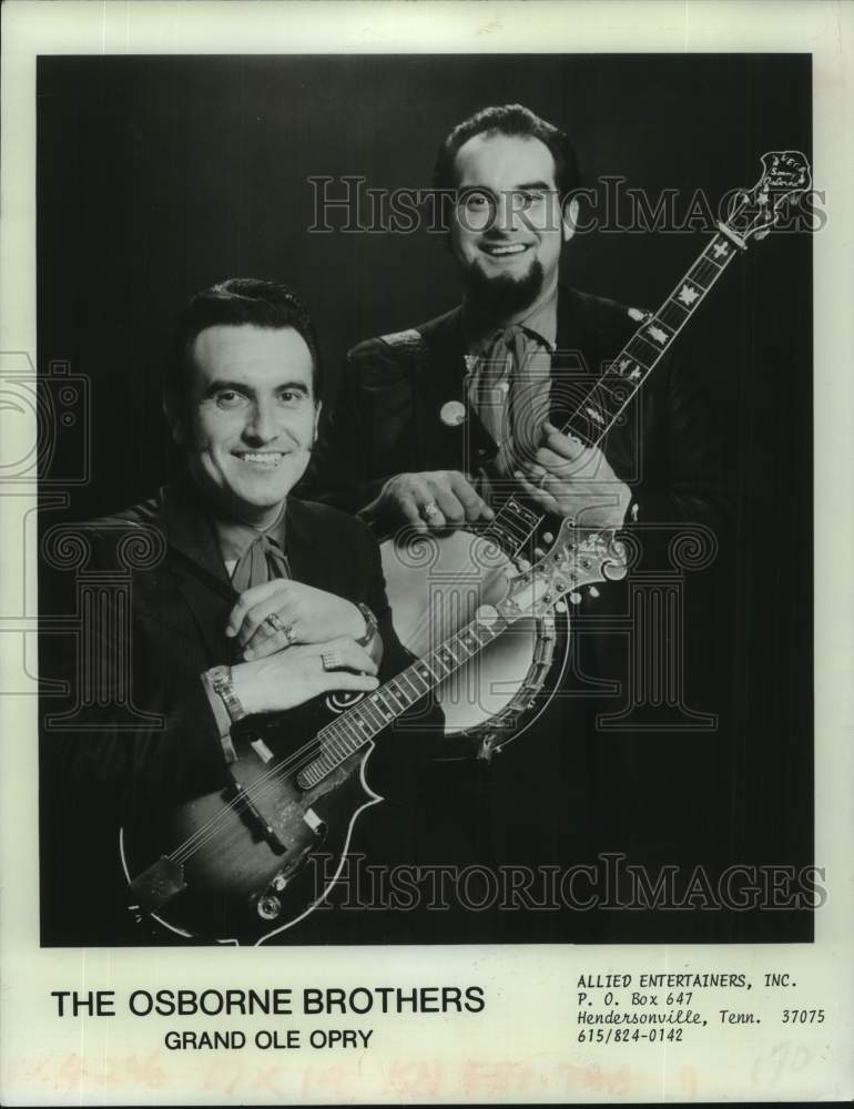 1978 Press Photo Grand Ole Opry musical duo The Osborne Brothers, Tennessee