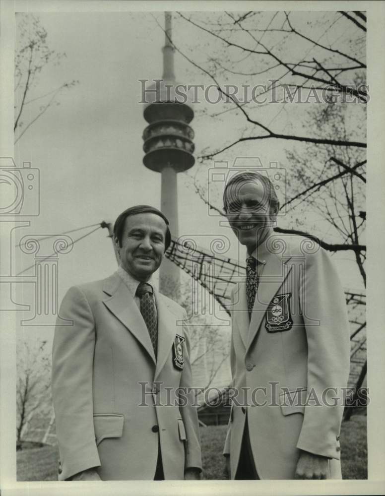 1972 Press Photo ABC News sportscasters Jim McKay and Chris Schenkel - tup07733- Historic Images