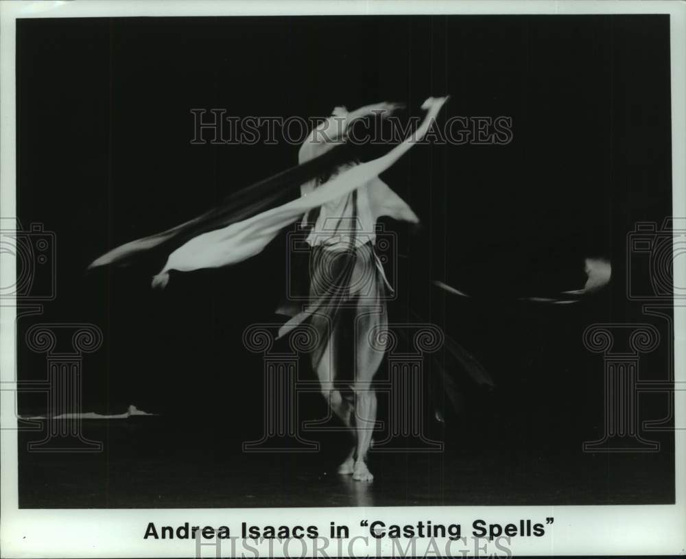 Press Photo Andrea Isaacs in &quot;Casting Spells&quot; on stage in New York - tup10912- Historic Images