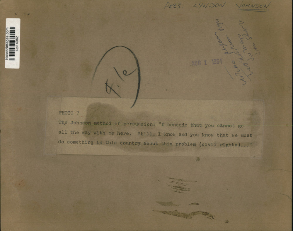 1964 Press Photo President Lyndon Johnson - tup14062