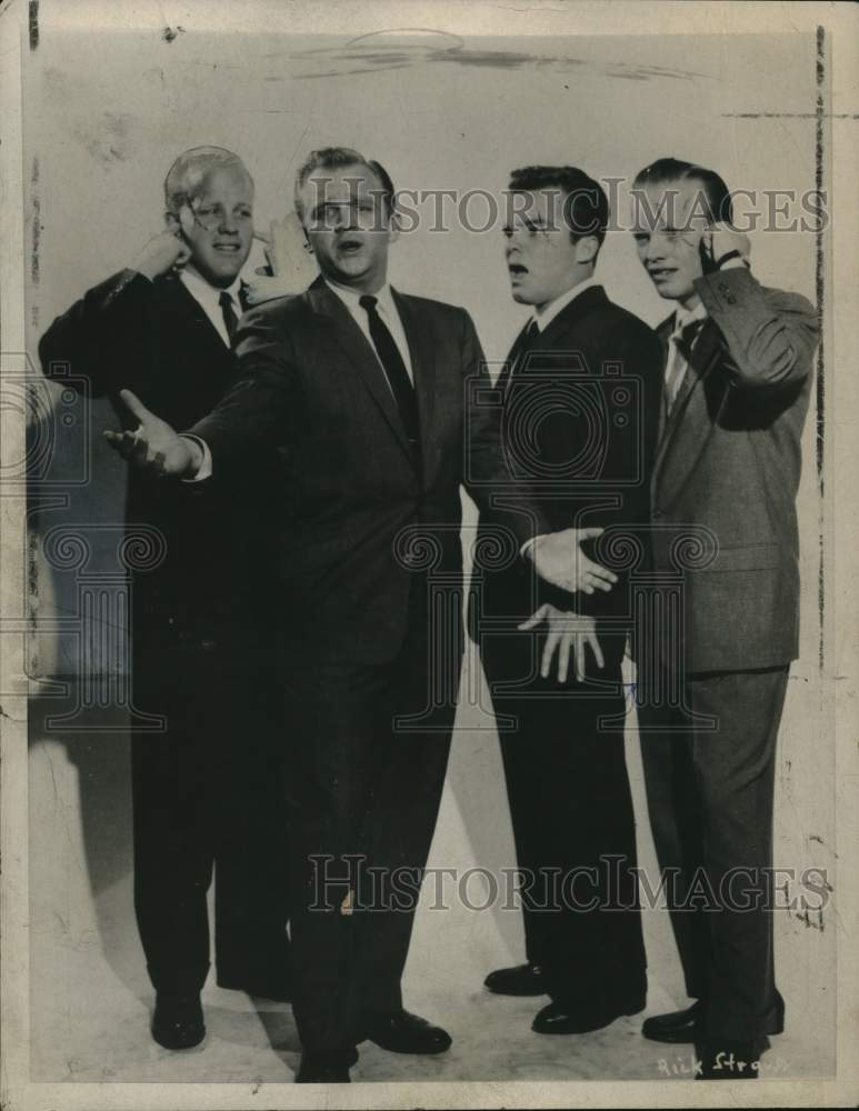 1961 Press Photo Philip, Gary, Lindsay and Dennis Crosby - tup16623- Historic Images