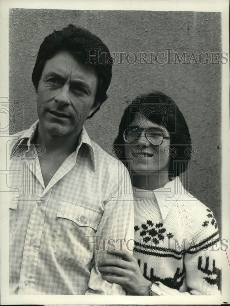 1978 Press Photo Bill Bixby &amp; Brandon Cruz in &quot;The Incredible Hulk&quot; on CBS-TV- Historic Images