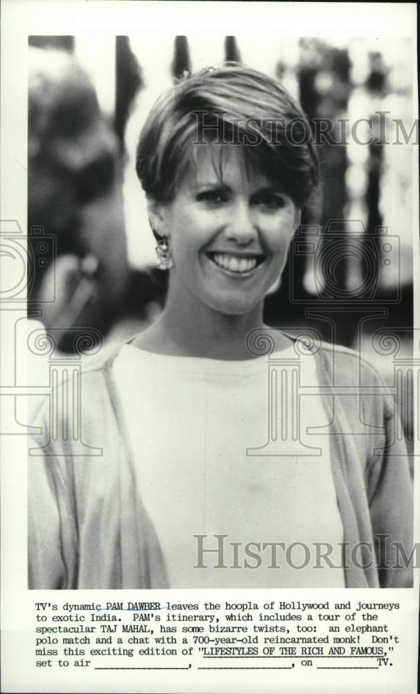 Press Photo Actress Pam Dawber profiled &quot;Lifestyles of the Rich and Famous&quot;- Historic Images