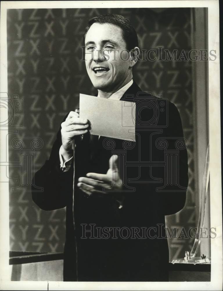 1963 Press Photo Merv Griffin, TV Host on &quot;Merv Griffin&#39;s Word for Word,&quot; NBC-TV- Historic Images